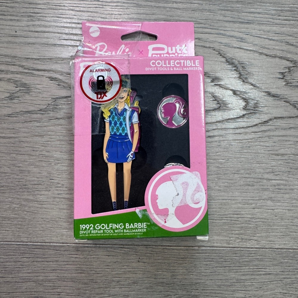 Barbie x Putt Buddies 1992 Golfing Barbie Divot Tool Ball Marker Set